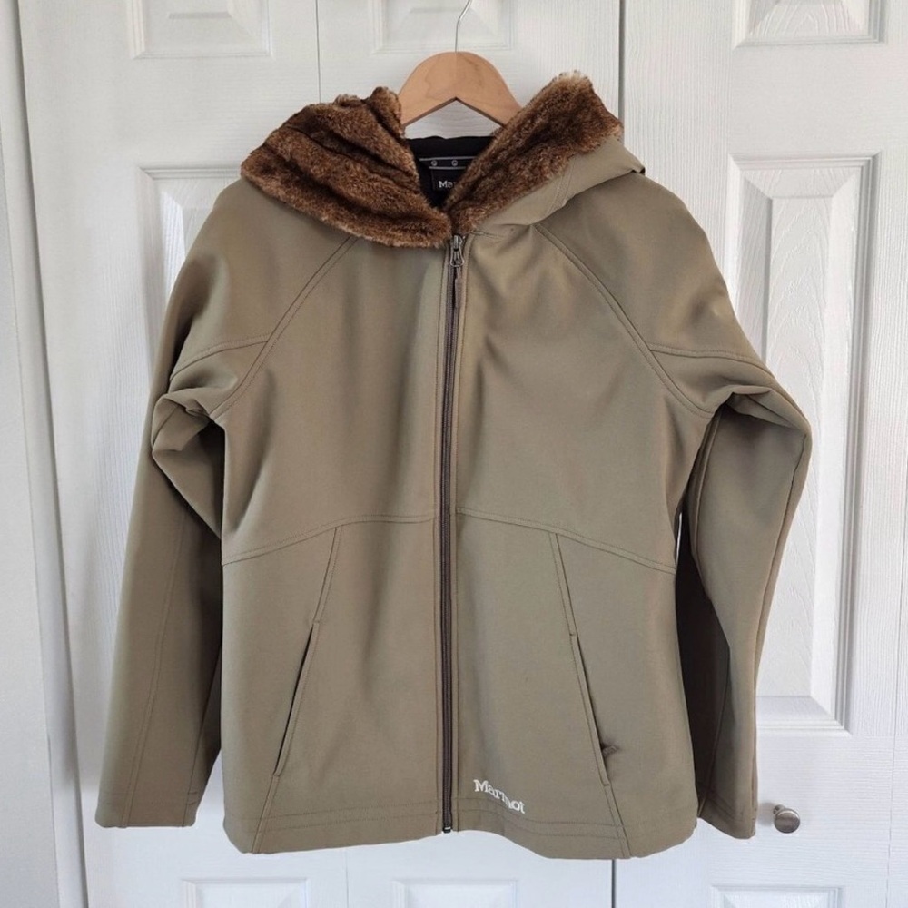 Marmot Full Zip Faux Fur Hood Outdoor Jacket